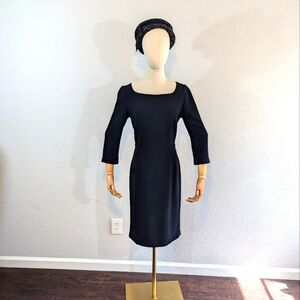 Dolce & Gabbana Plain Black Long Sleeve Dress / 48 - Large